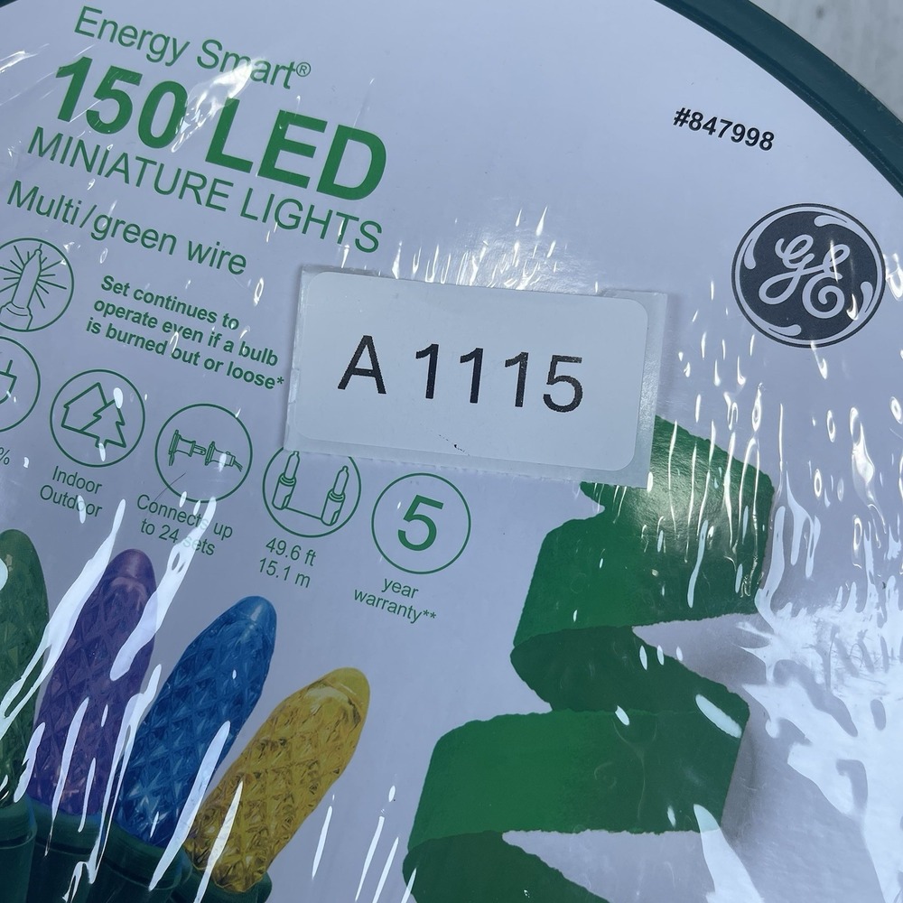 GE Energy Smart 150ct 49.6ft Multicolor MIniature LED Christmas String Light NEW - Picture 9 of 9